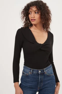 Iggy Twist Front Long Sleeve Bodysuit