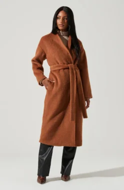 Berkley Tie Waist Coat -Barbie Clothing Shop ACT17309 CAMEL 0816 scaled