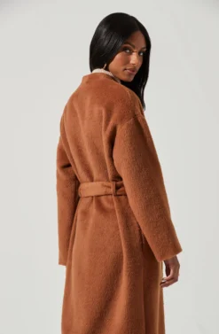 Berkley Tie Waist Coat -Barbie Clothing Shop ACT17309 CAMEL 0829 scaled