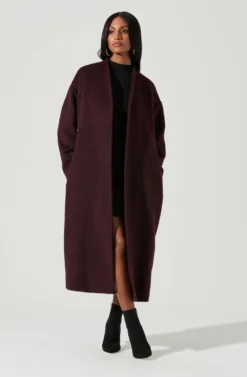 Berkley Tie Waist Coat -Barbie Clothing Shop ACT17309 WINE 1530 scaled