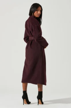 Berkley Tie Waist Coat -Barbie Clothing Shop ACT17309 WINE 1550 scaled