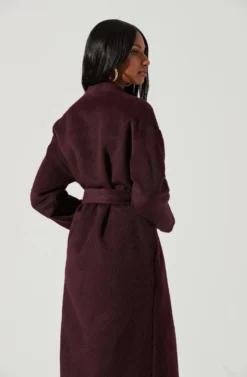 Berkley Tie Waist Coat -Barbie Clothing Shop ACT17309 WINE 1553 scaled