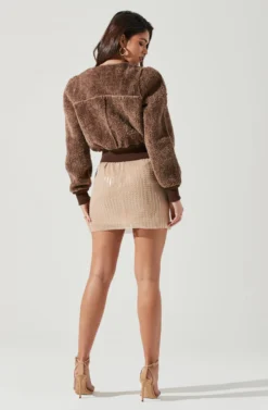 Stacy Faux Fur Jacket 16 Stacy Faux Fur Jacket -Barbie Clothing Shop ACT17335 BROWN 1743 scaled