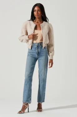 Stacy Faux Fur Jacket 20 Stacy Faux Fur Jacket -Barbie Clothing Shop ACT17335 IVORY 0970 scaled