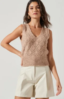 Carter Knit V Neck Vest
