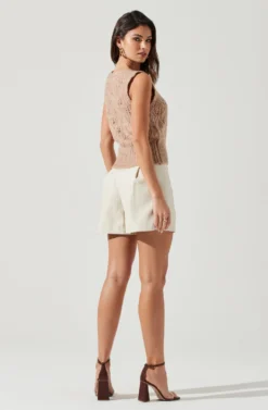 Carter Knit V Neck Vest -Barbie Clothing Shop ACT17364 TAUPE 1430 scaled