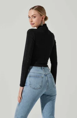 Crane Metallic Cutout Long Sleeve Top -Barbie Clothing Shop ACT17378 MIDNIGHTMETALLIC 5 scaled