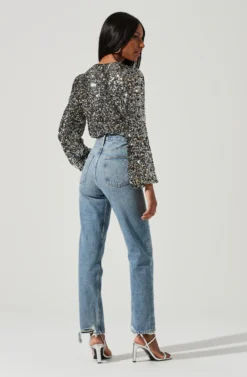 Nix Sequin Wrap Front Top -Barbie Clothing Shop ACT17381SE BLUEPINKMULTI 0279 scaled