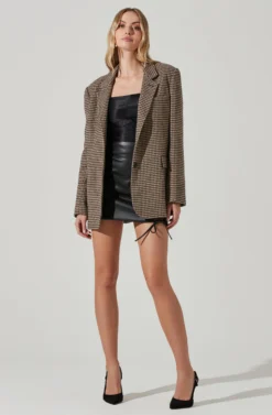 Rachel Houndstooth Blazer -Barbie Clothing Shop ACT17384 BROWNHOUNDSTOOTH 2 scaled