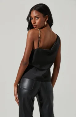 Larisa Satin Rhinestone Strap Top 25 Larisa Satin Rhinestone Strap Top -Barbie Clothing Shop ACT17390 BLACK 5 scaled