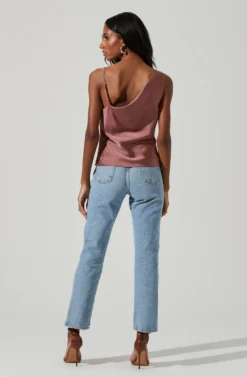 Larisa Satin Rhinestone Strap Top 17 Larisa Satin Rhinestone Strap Top -Barbie Clothing Shop ACT17390 MAUVE 6 scaled