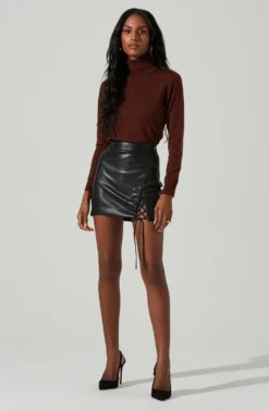 Alden Turtleneck Sweater -Barbie Clothing Shop ACT17410 RUST 1 scaled