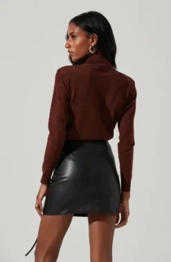 Alden Turtleneck Sweater -Barbie Clothing Shop ACT17410 RUST 3 scaled