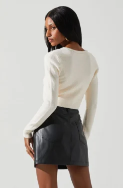 Melissa Pearl Embellished Cardigan Sweater -Barbie Clothing Shop ACT17475P CREAM 6 scaled