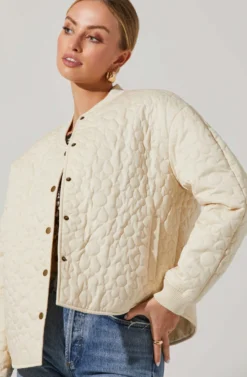 Zenni Quilted Jacket -Barbie Clothing Shop ACT17567 CREAM 3 scaled