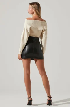 Martha Ribbed Knit Cami And Shrug Sweater Set 10 Martha Ribbed Knit Cami And Shrug Sweater Set -Barbie Clothing Shop ACT17605 CREAM 6 scaled