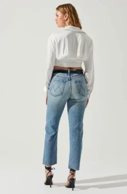 Millie Cropped Button Up Satin Top -Barbie Clothing Shop ACT17847 WHITE 6 5 scaled