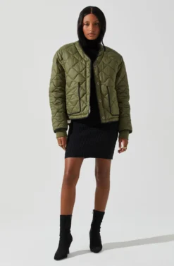 Bellamie Quilted Jacket 21 Bellamie Quilted Jacket -Barbie Clothing Shop ACT17854 OLIVE 2 scaled