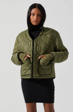 Bellamie Quilted Jacket 19 Bellamie Quilted Jacket -Barbie Clothing Shop ACT17854 OLIVE 3 scaled