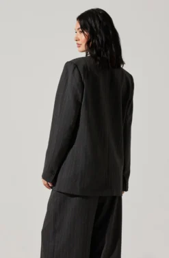 Pauline Pinstripe Oversized Blazer -Barbie Clothing Shop ACT17875WST CHARCOALSTRIPE 6 scaled