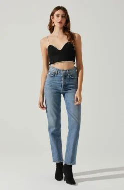 Kira Pearl Embellished Sweater Top -Barbie Clothing Shop ACT17886 BLACK 1 scaled