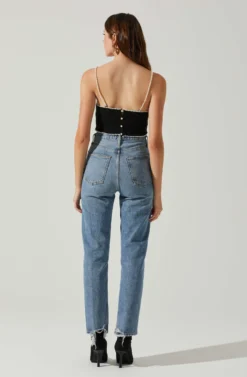 Kira Pearl Embellished Sweater Top -Barbie Clothing Shop ACT17886 BLACK 6 scaled