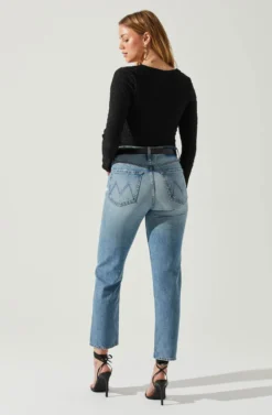 Ren Textured Sweetheart Long Sleeve Top -Barbie Clothing Shop ACT17975 BLACK 5 scaled