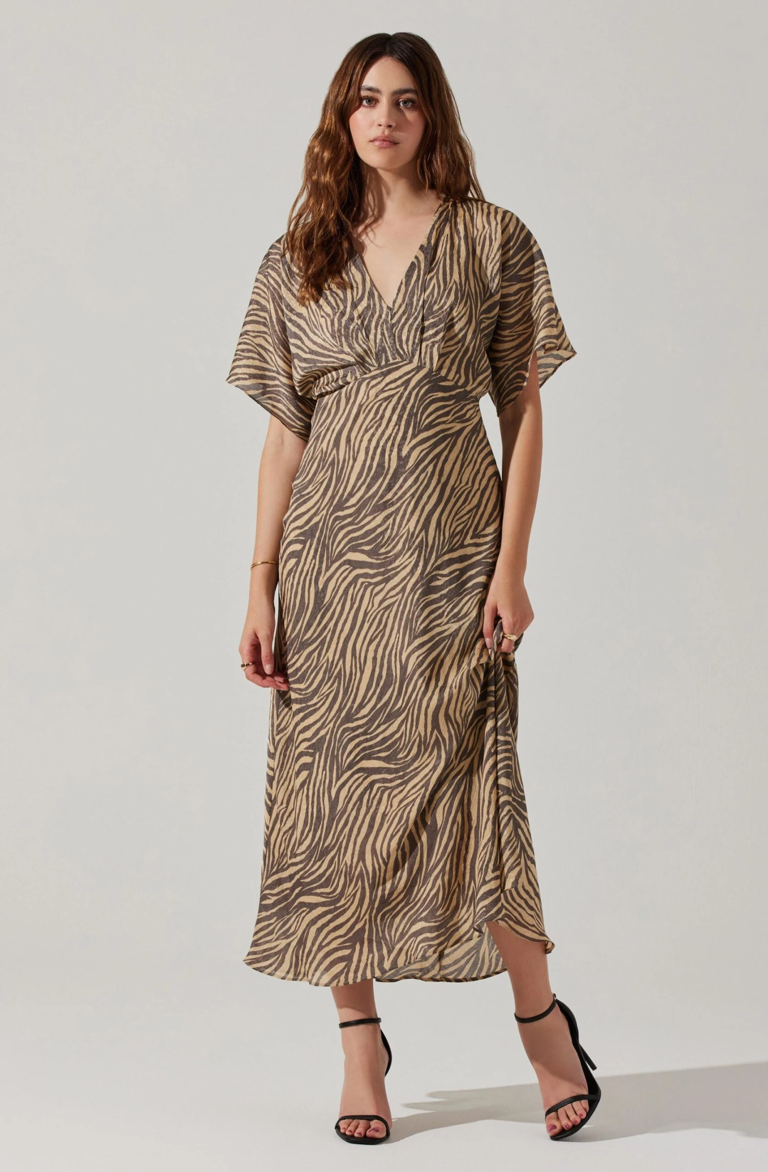 Flutter Sleeve Open Back Midi Dress 1 Flutter Sleeve Open Back Midi Dress