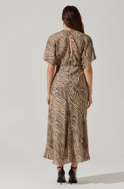 Flutter Sleeve Open Back Midi Dress 11 Flutter Sleeve Open Back Midi Dress -Barbie Clothing Shop ADR101803 CHARCOALTAUPEABST 5 scaled