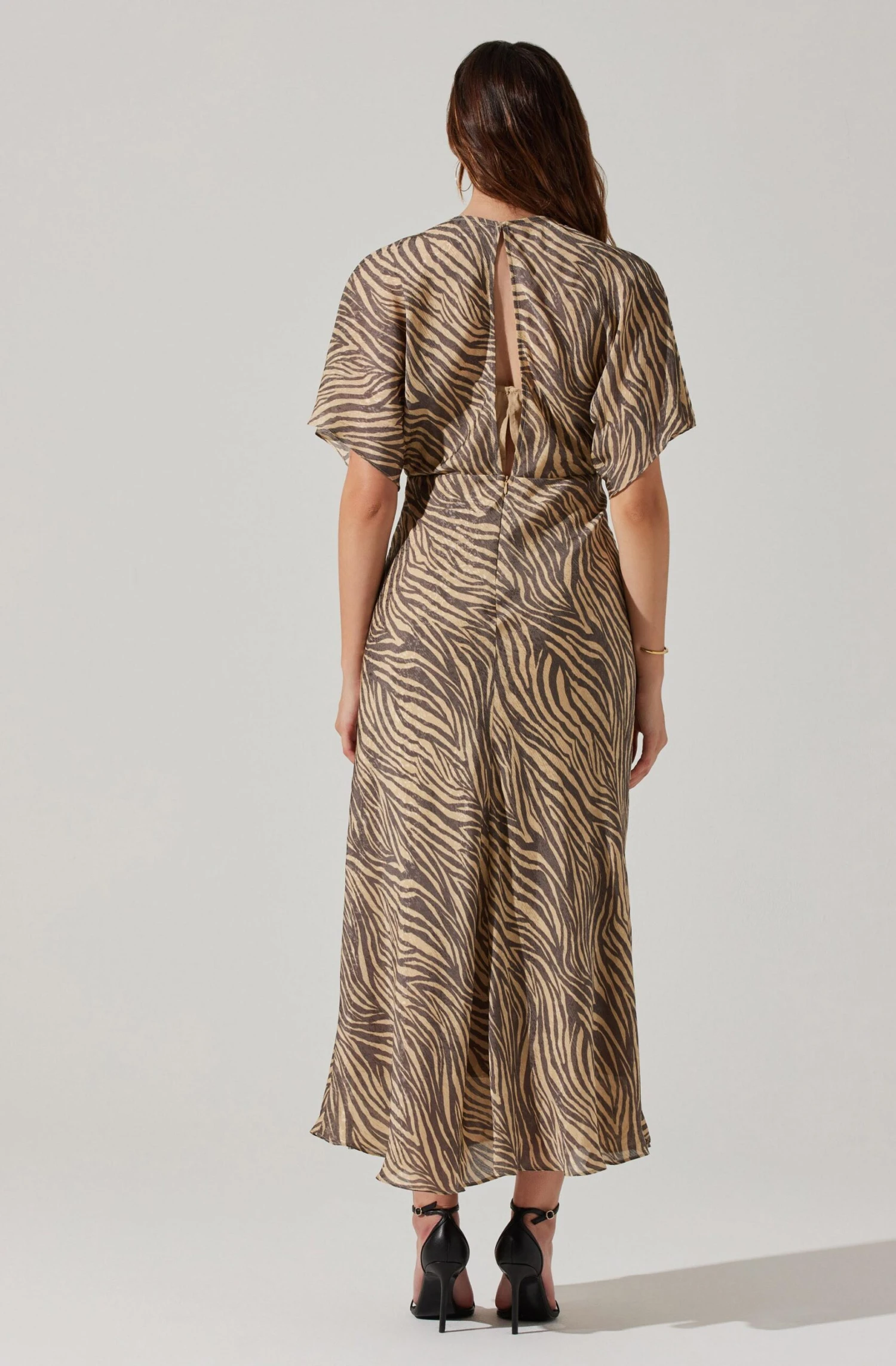 Flutter Sleeve Open Back Midi Dress 6 Flutter Sleeve Open Back Midi Dress - Image 6