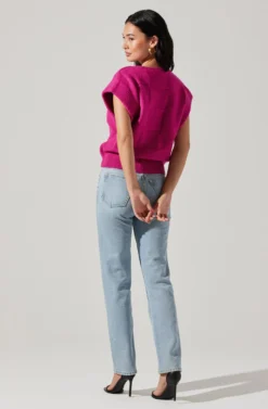 Checkered Sweater Vest -Barbie Clothing Shop ALT16416 CI FUCHSIA 5 scaled