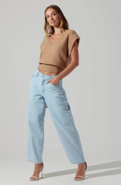 Checkered Sweater Vest -Barbie Clothing Shop ALT16416 CI TAUPE 2 scaled