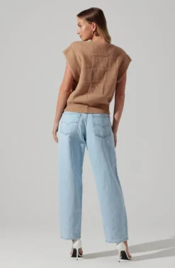 Checkered Sweater Vest -Barbie Clothing Shop ALT16416 CI TAUPE 5 scaled