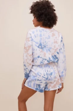 Prism Tie Dye Sweatshort -Barbie Clothing Shop AP7199 BLUE PINKTIEDYE 6 scaled