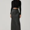 High Rise Cargo Maxi Skirt
