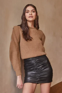 Romina Statement Sleeve Knit Sweater -Barbie Clothing Shop ASTR FALL21 32943 edited scaled