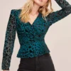 Burnout Leopard Wrap Top