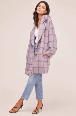 Cozy Coat -Barbie Clothing Shop AT15630 PURPLE BLUE PLAID 2 scaled