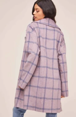 Cozy Coat -Barbie Clothing Shop AT15630 PURPLE BLUE PLAID 6 scaled