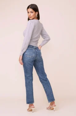 Long Sleeve Sweetheart Sweater -Barbie Clothing Shop AT15644 003 HEATHERGREY 4 scaled