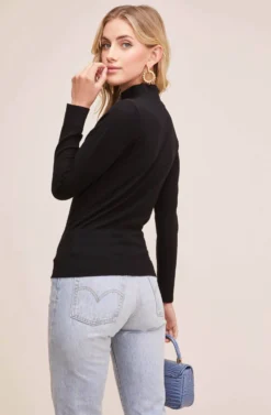 Leila Turtle Neck Sweater -Barbie Clothing Shop AT15921 BLACK 4 scaled