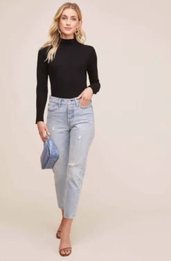 Leila Turtle Neck Sweater -Barbie Clothing Shop AT15921 BLACK 5 scaled