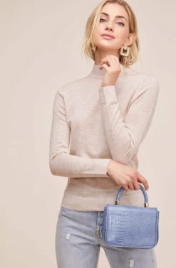 Leila Turtle Neck Sweater -Barbie Clothing Shop AT15921 MOCHA 6 scaled