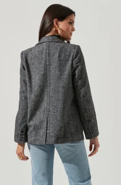 One Button Blazer -Barbie Clothing Shop AT16133 BLACK 4 scaled