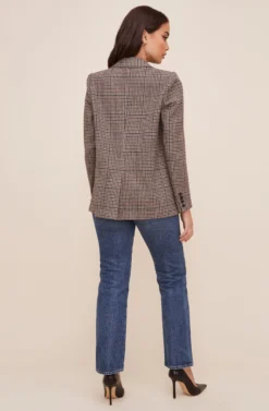 Plaid Blazer -Barbie Clothing Shop AT16133 BROWNTEALPLAID 4 scaled