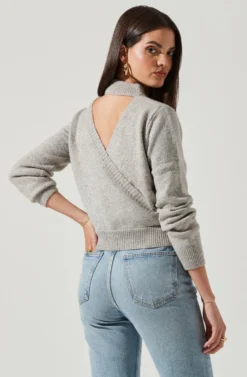 Reversible Open Back Sweater