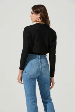 Cropped Shrug Halter Cami Set -Barbie Clothing Shop AT16965 BLACK 5 2 scaled