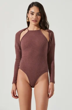 Cropped Shrug Halter Cami Set -Barbie Clothing Shop AT16965 DUSTYMAUVE 6 scaled