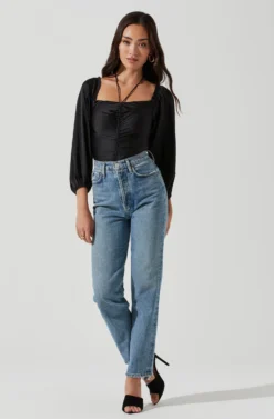 Long Sleeve Cinch Center Convertible Neckline Bodysuit -Barbie Clothing Shop AT17059 BLACK 1398 61cbe010 e125 4a26 89e9 869ad40087d7 scaled