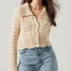 Scallop Collar Cardigan